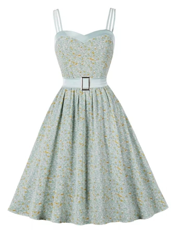 Robe Vintage Pin Up Imprimé Fleurs - Louise Vintage