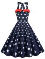 Robe Vintage Pin Up Imprimé USA - Louise Vintage