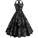 Robe Vintage Pin Up Pas Cher Noir et Blanc - Louise Vintage