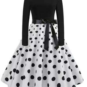Robe Vintage Pin Up Pois Noirs - Louise Vintage