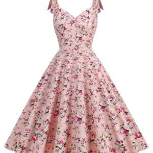 Robe Vintage Pin Up Rose Fleurs - Louise Vintage