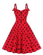 Robe Vintage Pin Up Rouge Pois - Louise Vintage