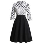 Robe Vintage Pois Noirs - Louise Vintage