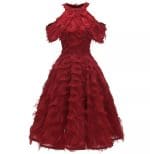 Robe Vintage Pour Mariage Rouge - Louise Vintage