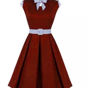 Robe Vintage Rockabilly 50s Bordeaux - Louise Vintage