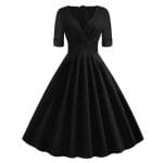 Robe Vintage Rockabilly 50s Noir - Louise Vintage