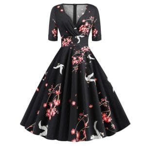 Robe Vintage Rockabilly 50s Oiseaux - Louise Vintage