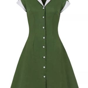 Robe Vintage Rockabilly 50s Vert - Louise Vintage