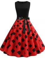 Robe Vintage Rouge Moderne - Louise Vintage