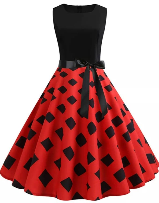 Robe Vintage Rouge Moderne - Louise Vintage