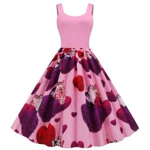 Robe Vintage Saint Valentin Rose - Louise Vintage