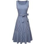 Robe Vintage Sans Manches Bleu - Louise Vintage
