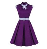 Robe Vintage Sexy Purple Chemise - Louise Vintage