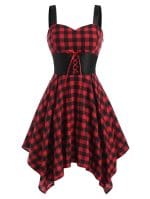 Robe Vintage Taille Haute Carreaux - Louise Vintage