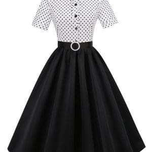 Robe Vintage Tendance Noir - Louise Vintage