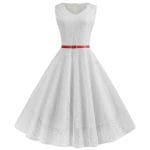 Robe Vintage Trapeze Blanc - Louise Vintage