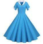 Robe Vintage 50s Bleu ciel - Louise Vintage