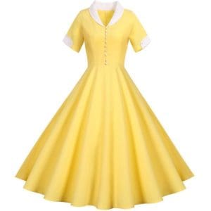 Robe Vintage 50s Jaune - Louise Vintage