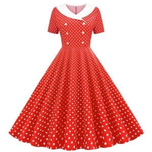 Robe Vintage Année 40 Rouge - Louise Vintage