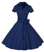 Robe Vintage Année 50 Bleu - Louise Vintage