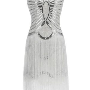 Robe Vintage Années 20 Art Déco Blanc - Louise Vintage