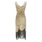 Robe Vintage Années 20 Beige Noir - Louise Vintage