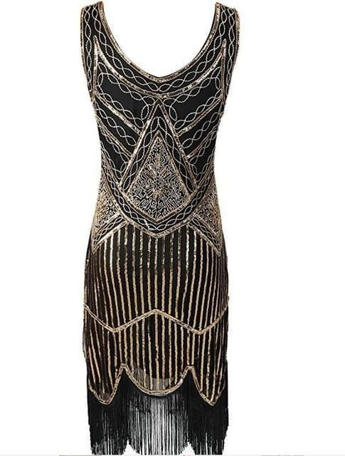 Robe Vintage Années 20 Gatsby Or - Louise Vintage