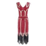 Robe Vintage Années 20 Gatsby Rouge - Louise Vintage