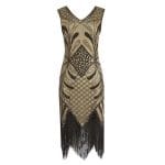 Robe Vintage Années 20 Plume Or - Louise Vintage