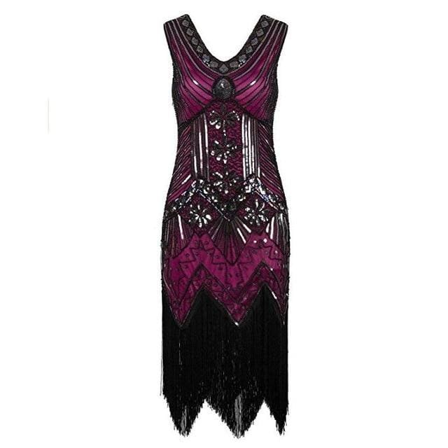 Robe Vintage Années 20 Rose Glamour - Louise Vintage