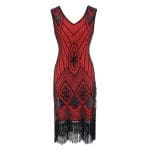 Robe Vintage Années 20 Sequins Rouge - Louise Vintage