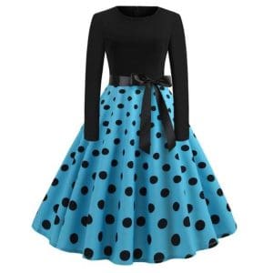 Robe Vintage Bleu Ciel - Louise Vintage