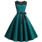 Robe Vintage Dentelle Vert - Louise Vintage