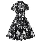 Robe Vintage Grande Taille 60s N&B - Louise Vintage
