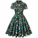 Robe Vintage Grande Taille 60s plante - Louise Vintage