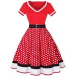 Robe Vintage Grande Taille V Rouges - Louise Vintage