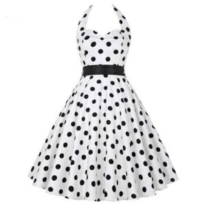 Robe Vintage Noire et Blanche - Louise Vintage