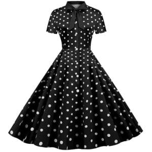 Robe Vintage Rétro Noir - Louise Vintage