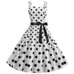 Robe Vintage Rockabilly Blanc Pois - Louise Vintage