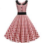 Robe Vintage Rouge et Blanche - Louise Vintage