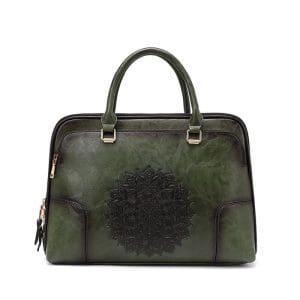 Sac Ordinateur Vintage Vert - Louise Vintage
