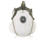 Sac Vintage Années 20 Luxe Blanc - Louise Vintage