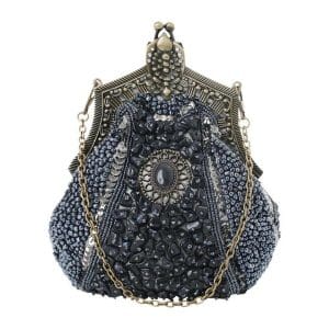 Sac Vintage Années 20 Luxe Gris - Louise Vintage