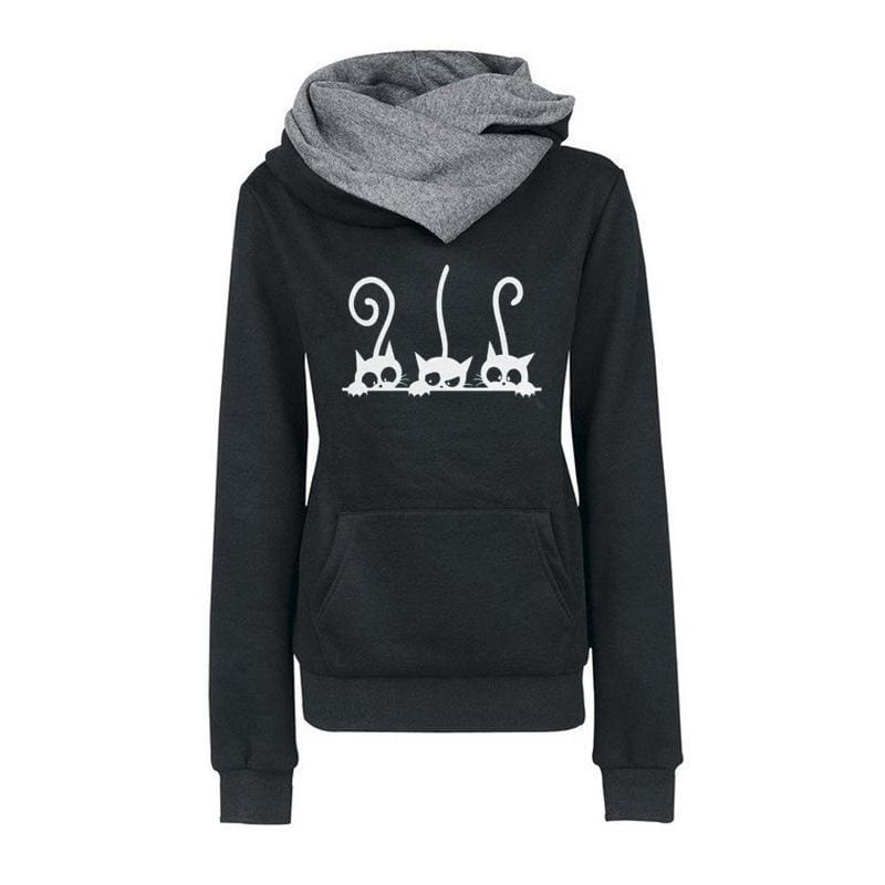 Sweat Vintage à Capuche Noir - Louise Vintage