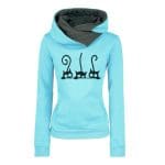 Sweat Vintage à Capuche Turquoise - Louise Vintage