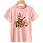 T Shirt Rétro Femme Pin Up Rose - Louise Vintage