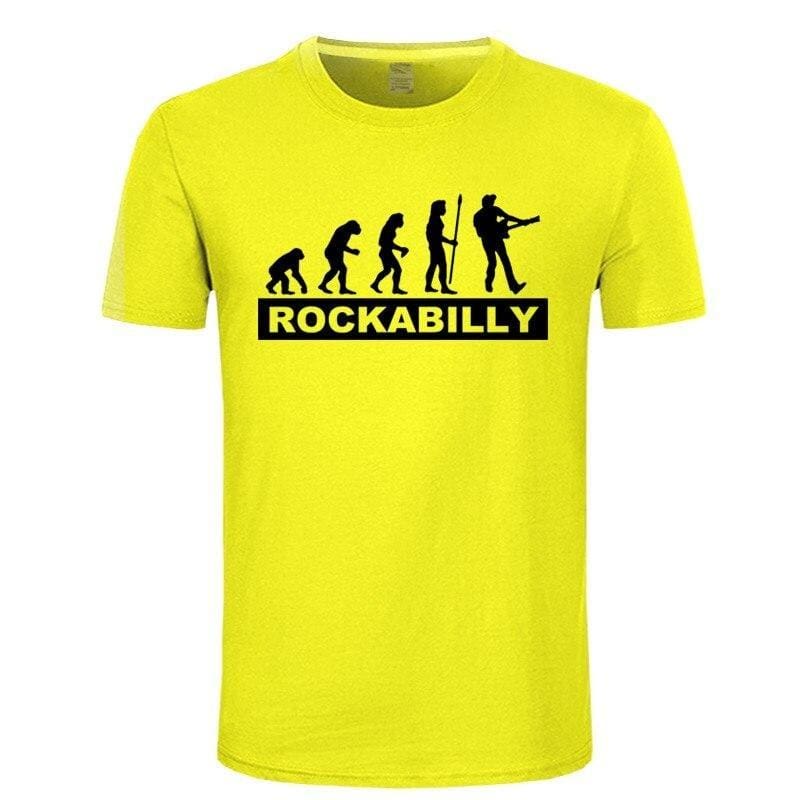 T Shirt Vintage Rockabilly Jaune - Louise Vintage