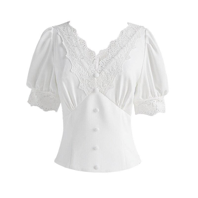 Top Vintage Années 30 Blanc - Louise Vintage
