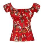 Top Vintage Années 50 Rouge - Louise Vintage