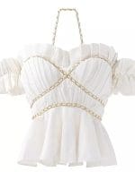 Top Vintage Blanc Dos Nu - Louise Vintage
